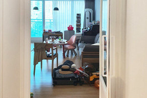 모던 아파트의 품격을 높여주는 초슬림스윙도어: 의정부시 현관중문 시공 후기